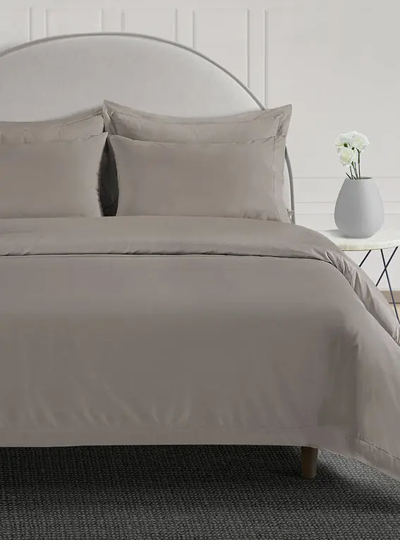 Simply Taupe Brookshire Percale Duvet Cover