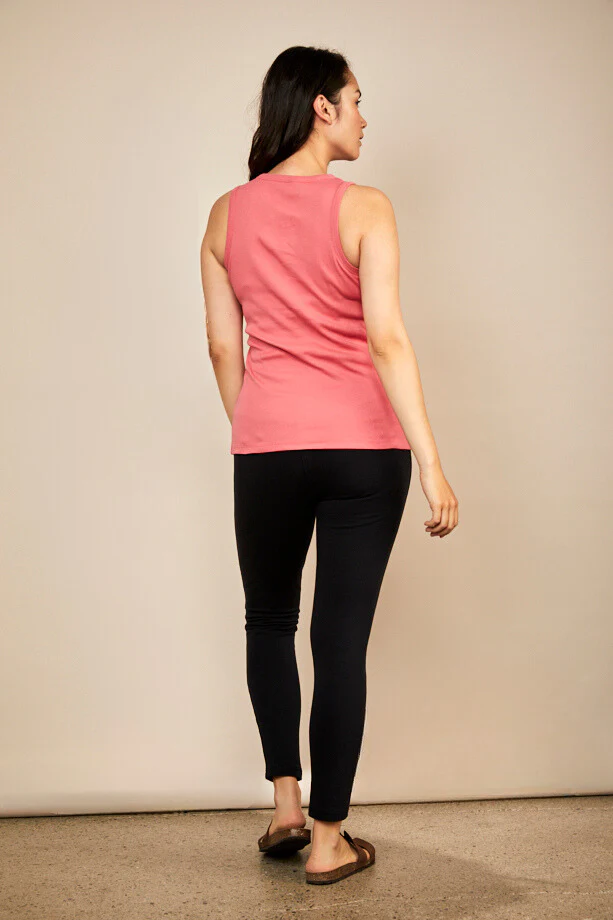 Bshirt Nursing Rib Racer Vest in Rose - Image 3