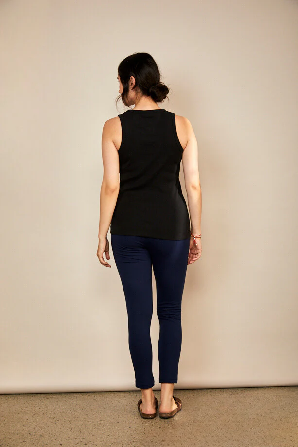 Bshirt Women's Rib Racer Vest in Black - Image 5