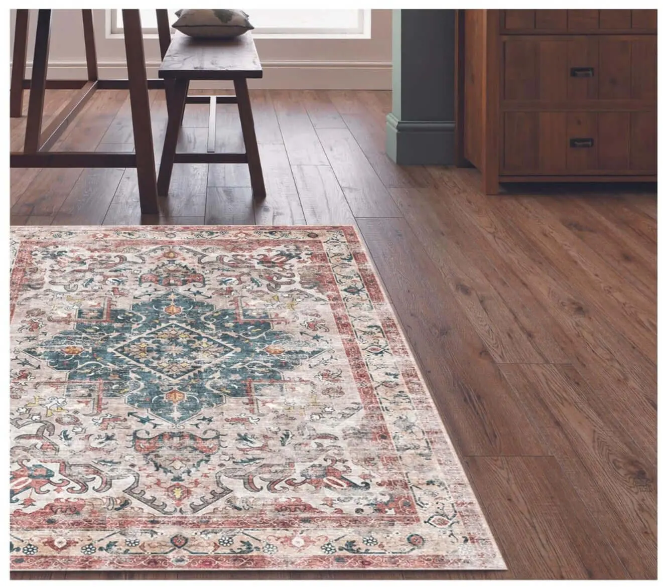 Buram Vintage Washable Rug - Image 2