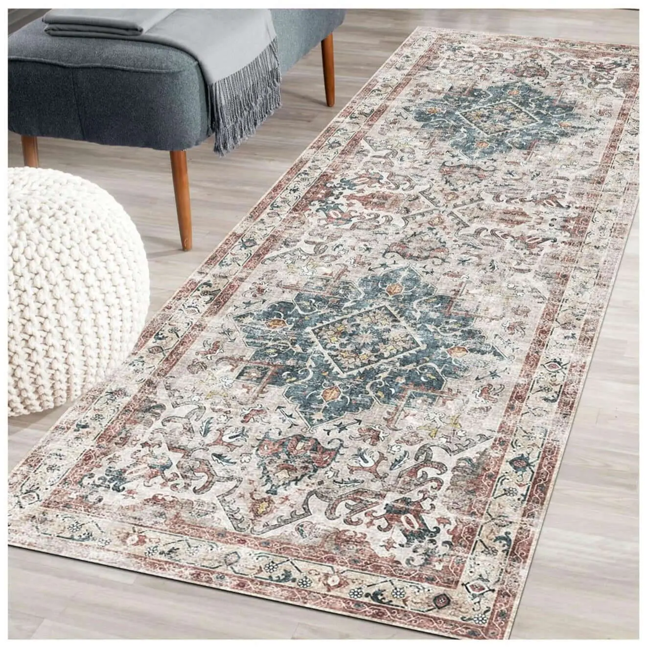 Buram Vintage Washable Rug - Image 4