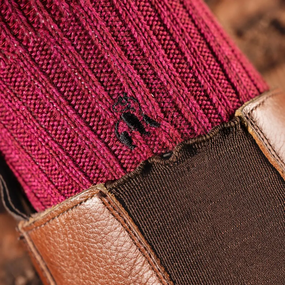 Burgundy Bamboo Boot Socks - Image 5
