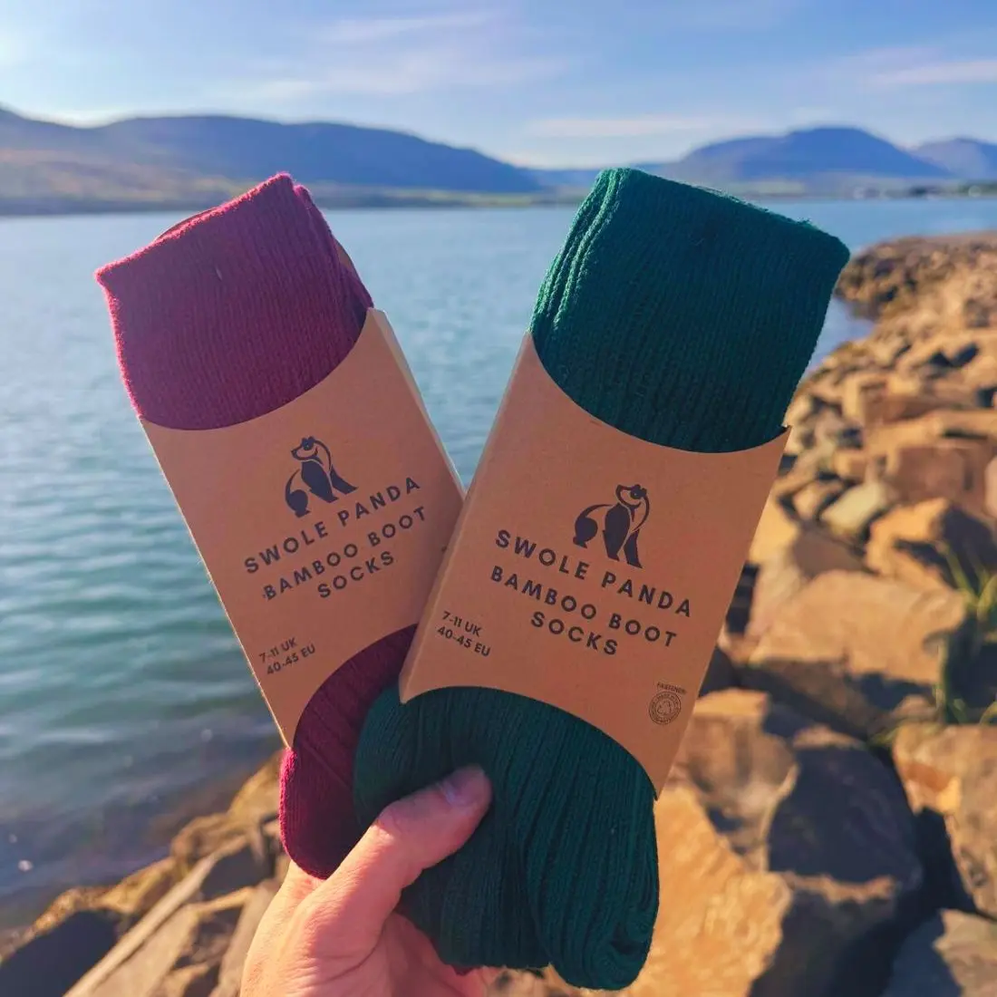 Burgundy Bamboo Boot Socks - Image 8