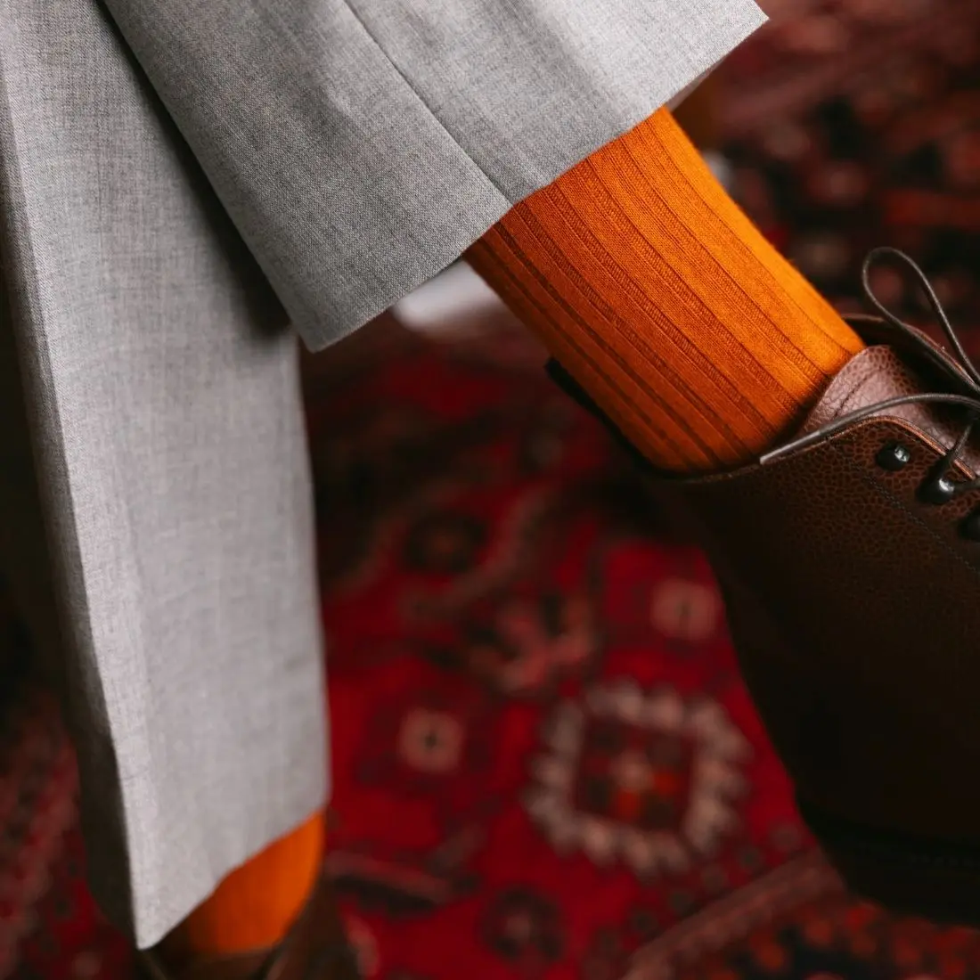 Burnt Orange Bamboo Socks - Image 2