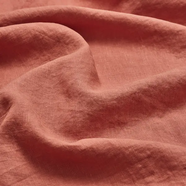 Burnt Orange Linen Fitted Sheet - Image 2