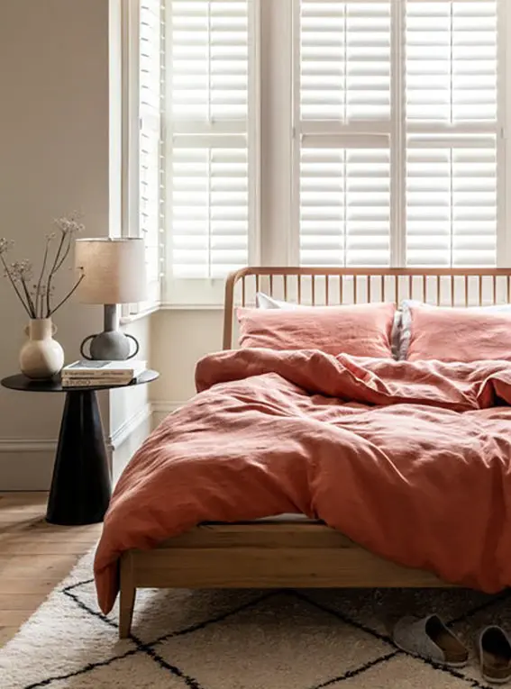 Burnt Orange Linen Pillowcases (Pair) - Image 2