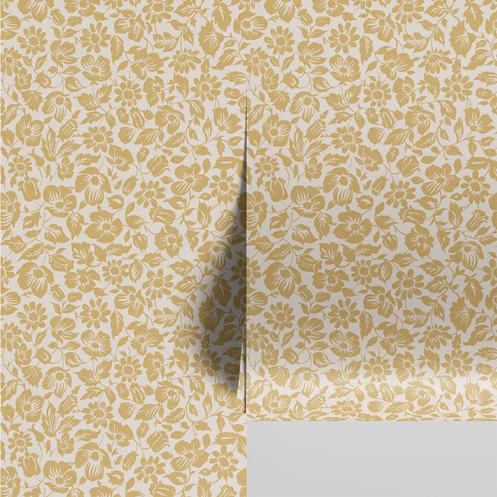 Butterscotch Meadow Floral Wallpaper - Image 3