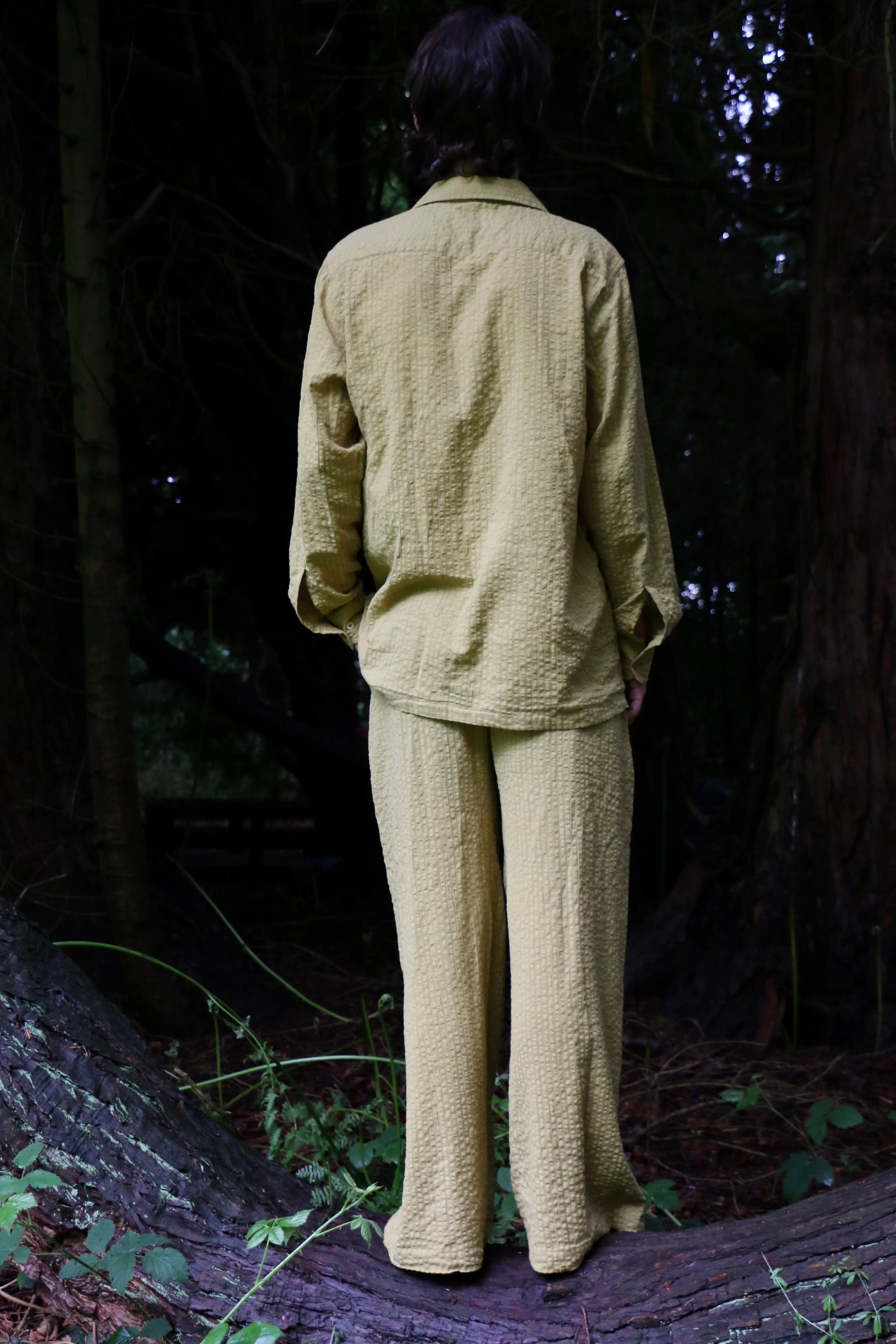 Can Calm (Mustard) Unisex Cotton Pyjama Trouser / Pyjama Trouser Set - Image 2