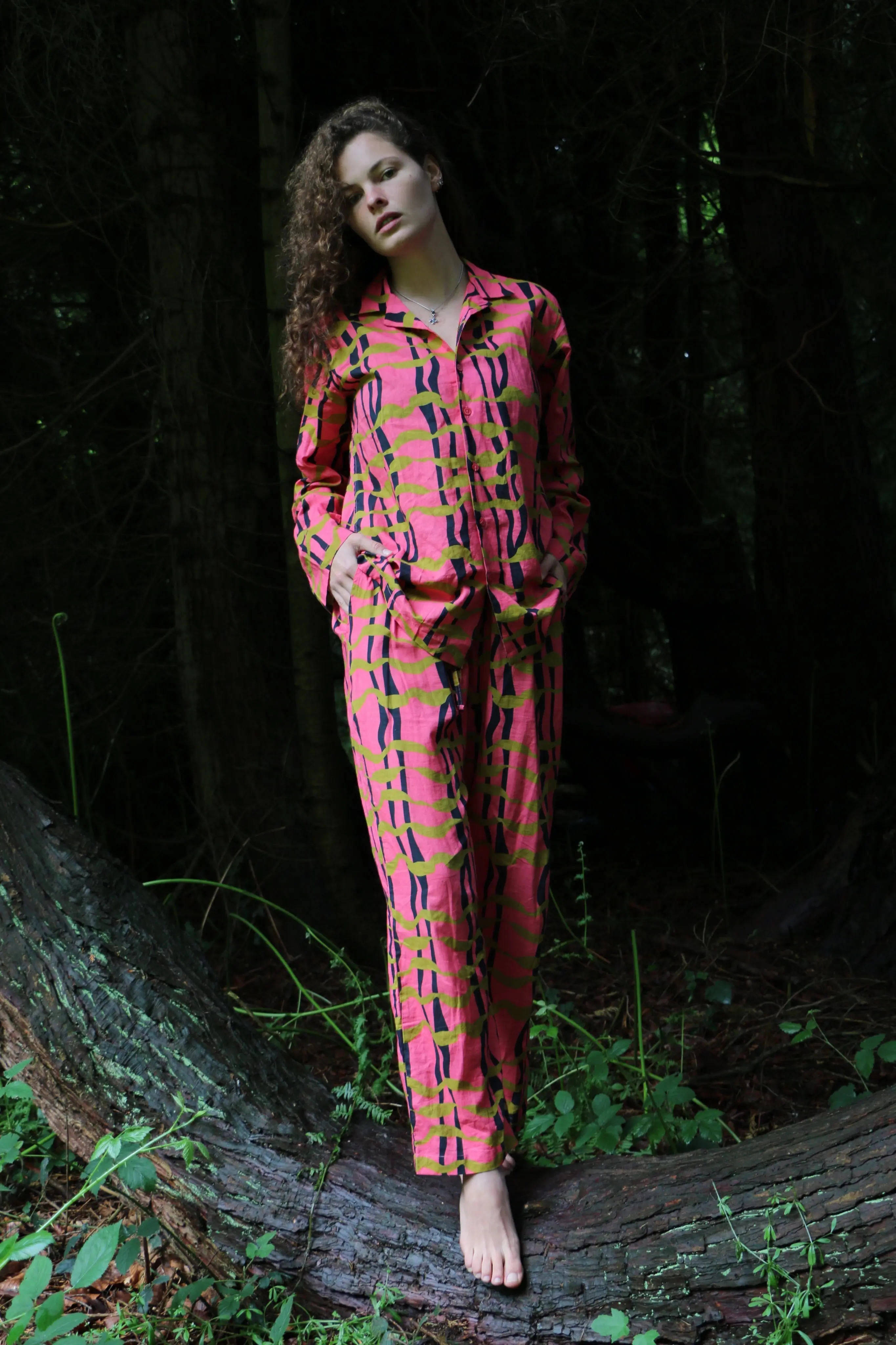 Can Nara (Pink) Unisex Cotton Pyjama Trouser / Pyjama Trouser Set