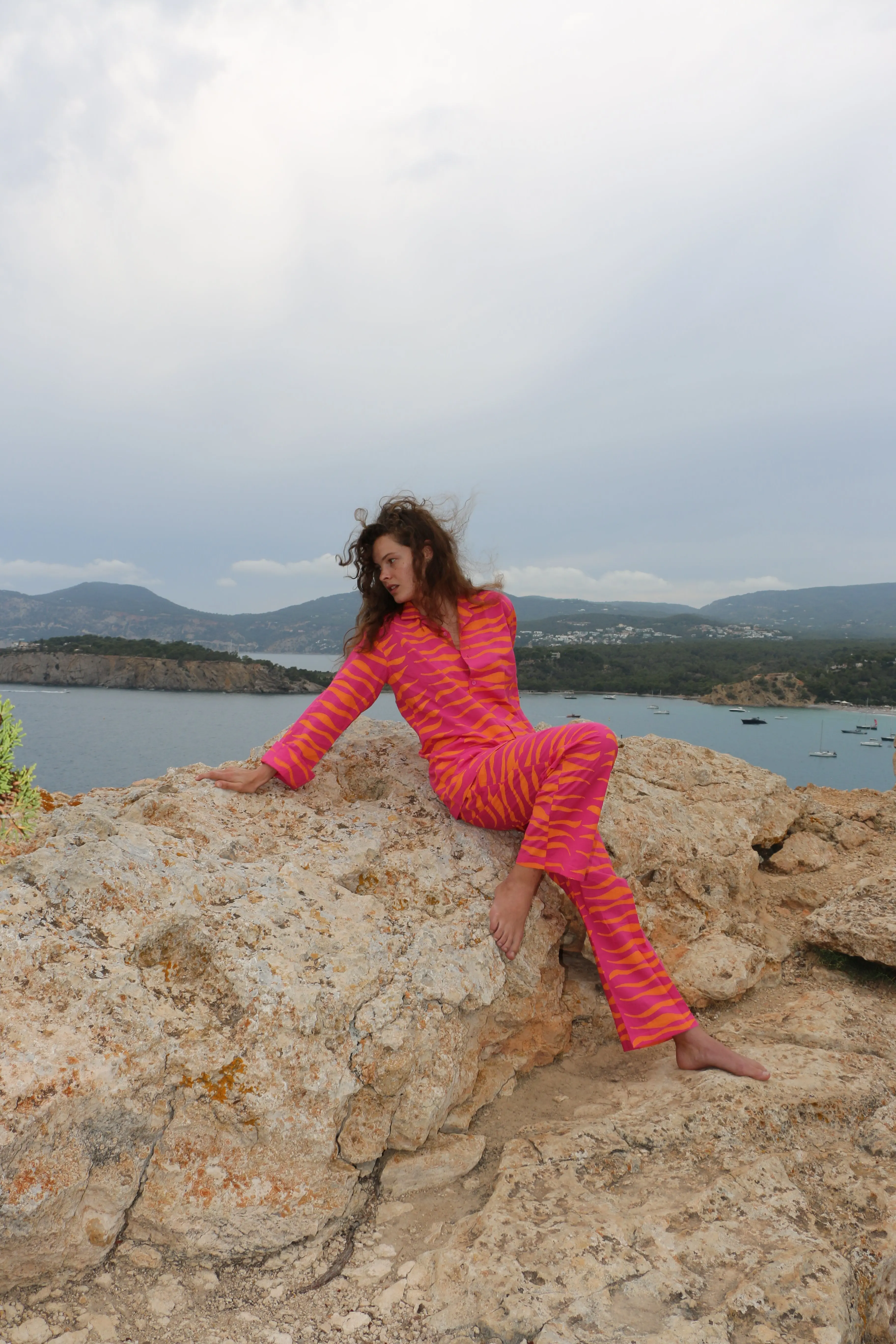 Can Tiger (Pink) Unisex Cotton Pyjama Trouser / Pyjama Trouser Set - Image 3