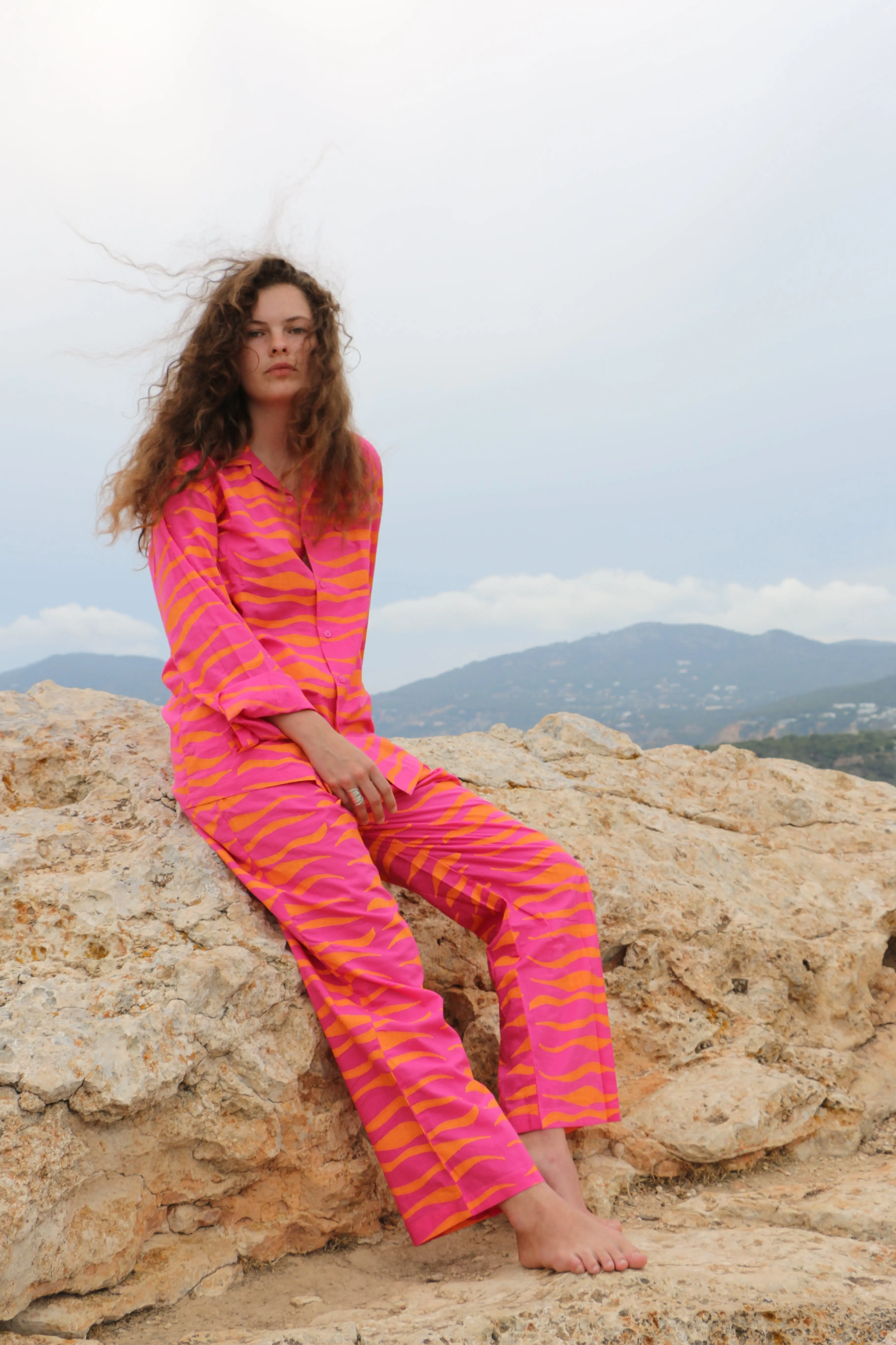 Can Tiger (Pink) Unisex Cotton Pyjama Trouser / Pyjama Trouser Set - Image 7