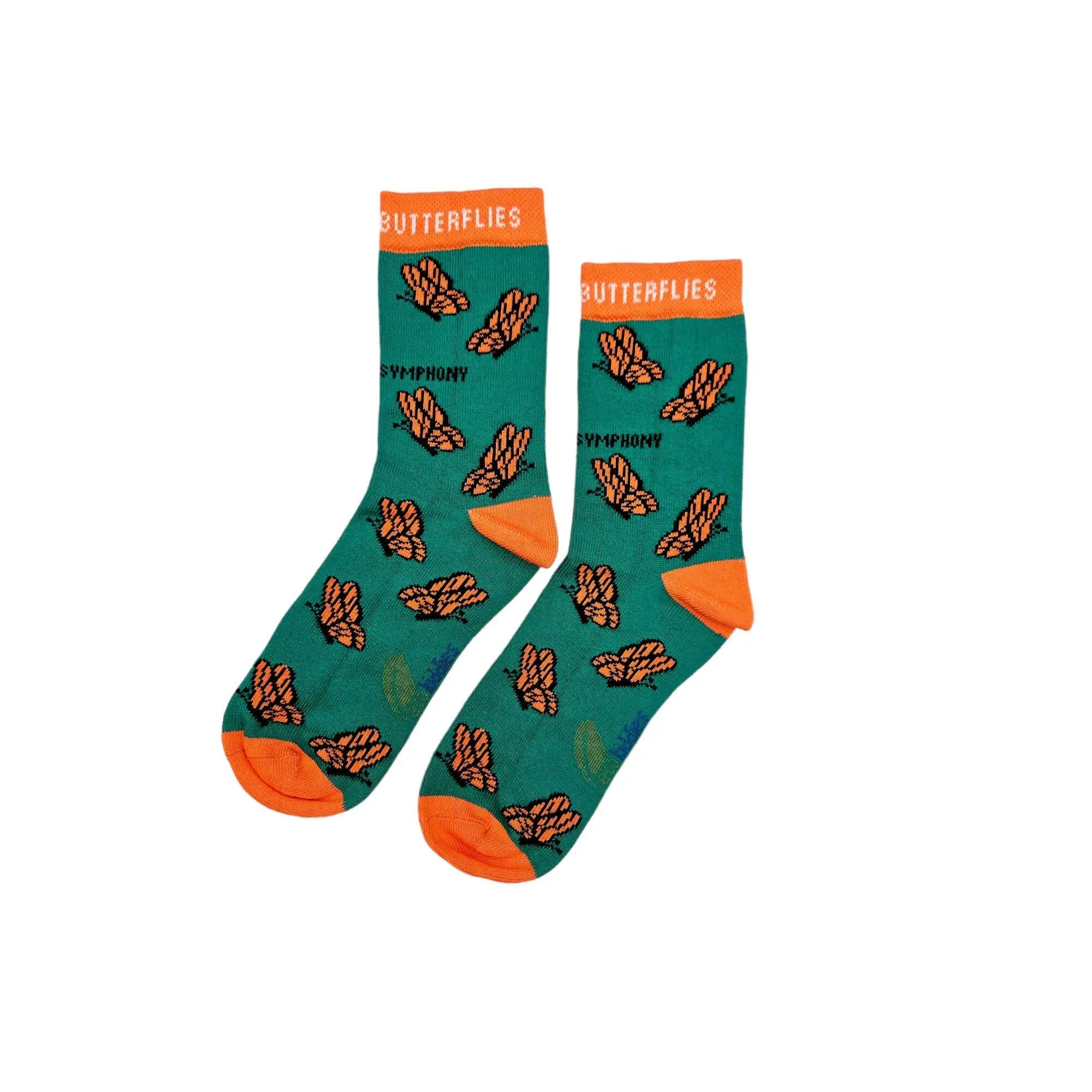 Carefree Butterflies Organic Cotton Kids Socks - Image 4