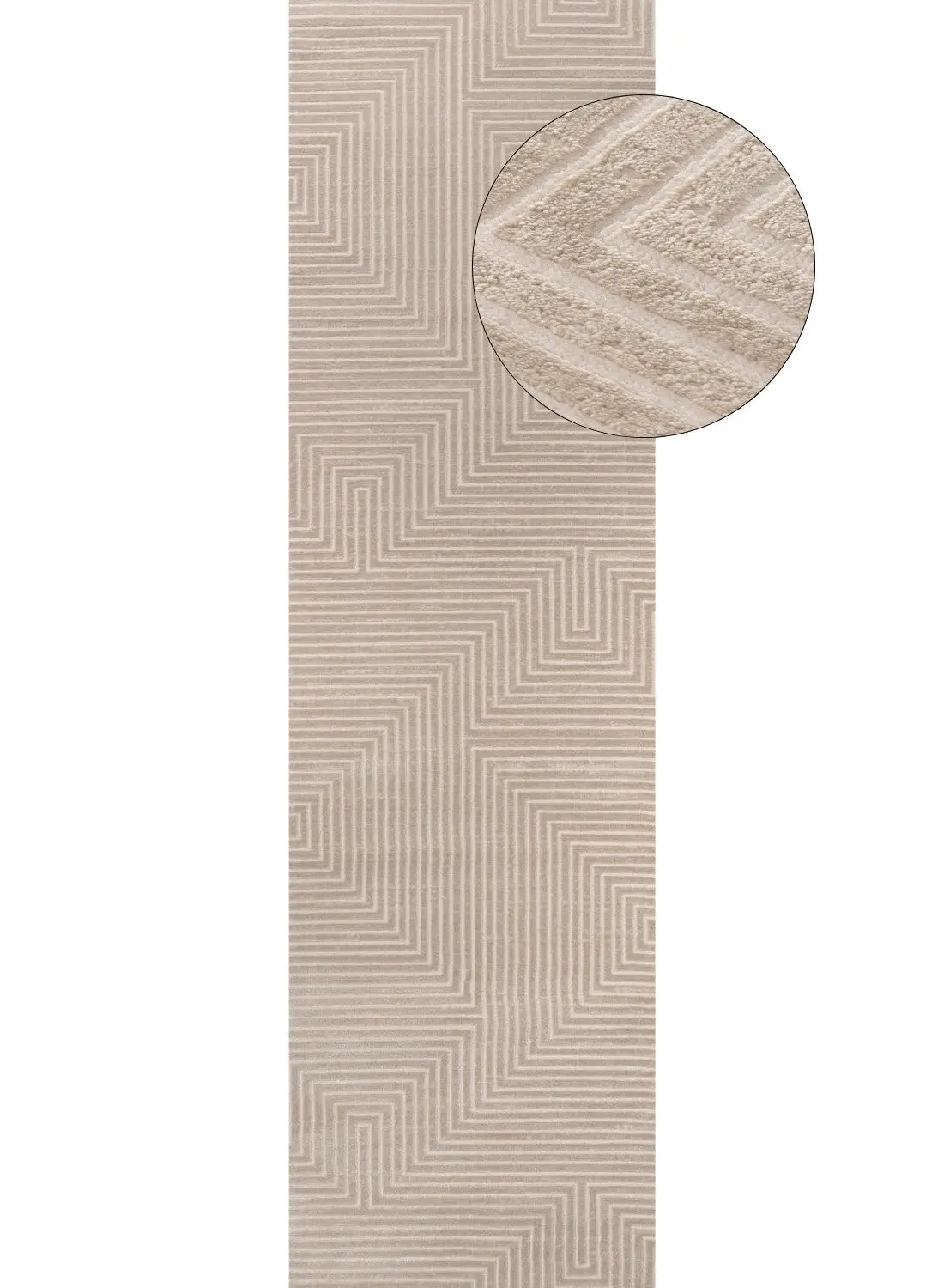 Carmel Beige-Cream Geometric Rug | 6050 - Image 10