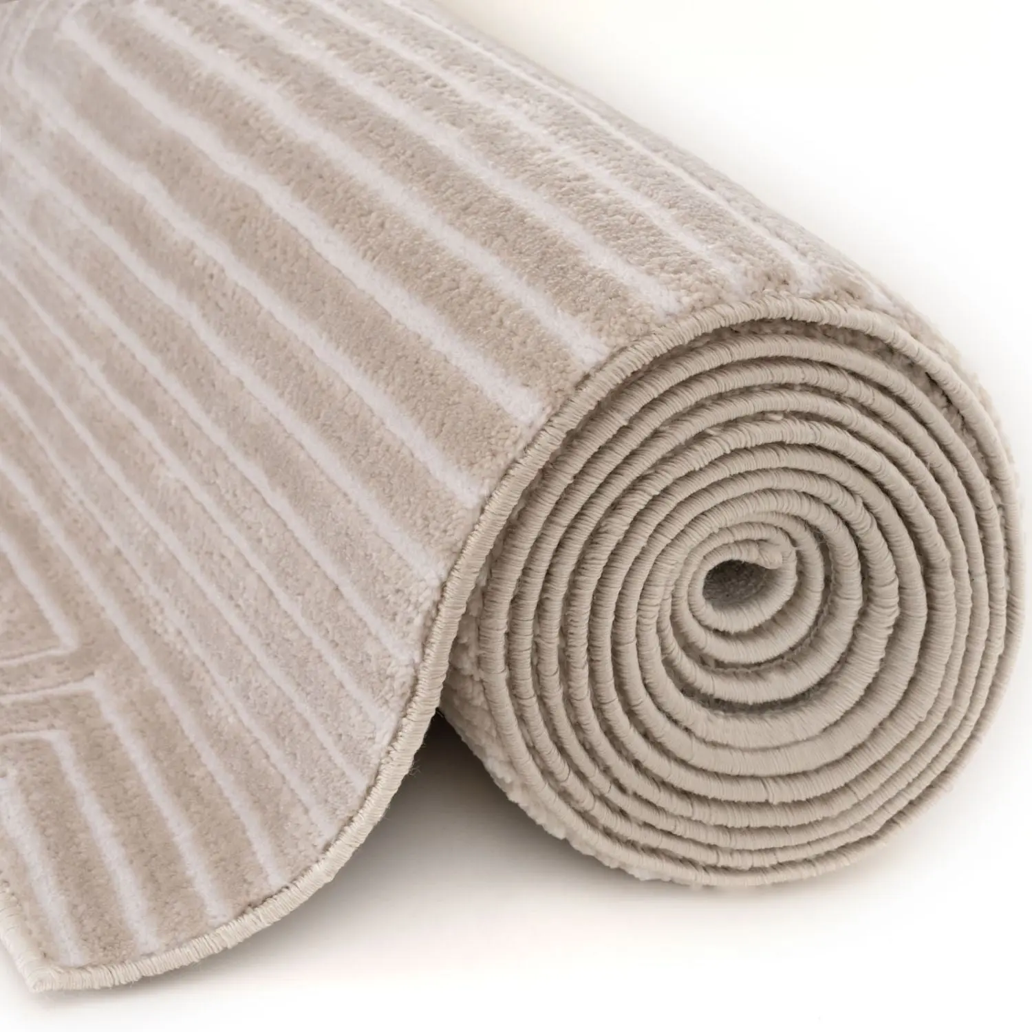 Carmel Beige-Cream Geometric Rug | 6050 - Image 5