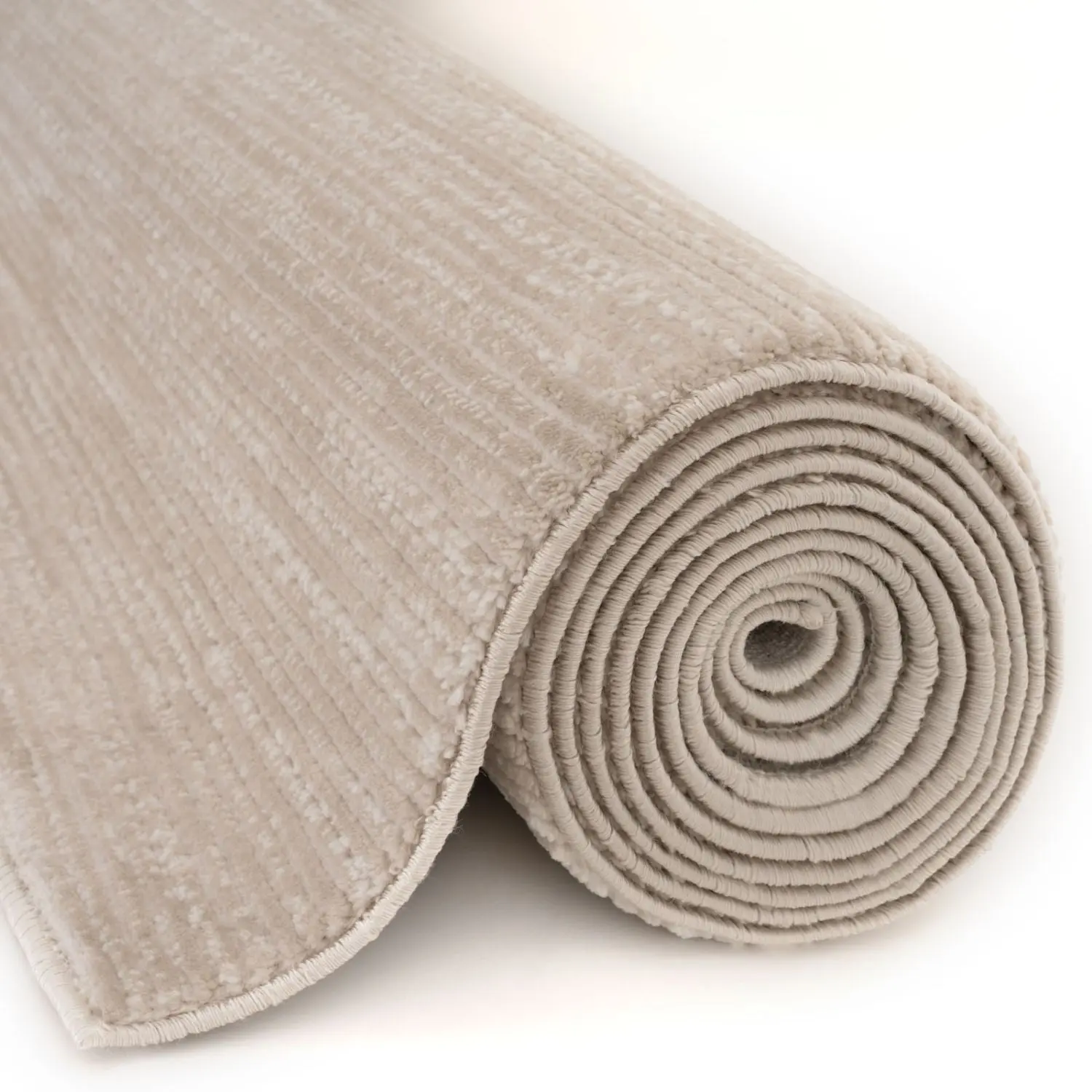 Carmel Beige-Cream Striped Rug | 6020 - Image 5