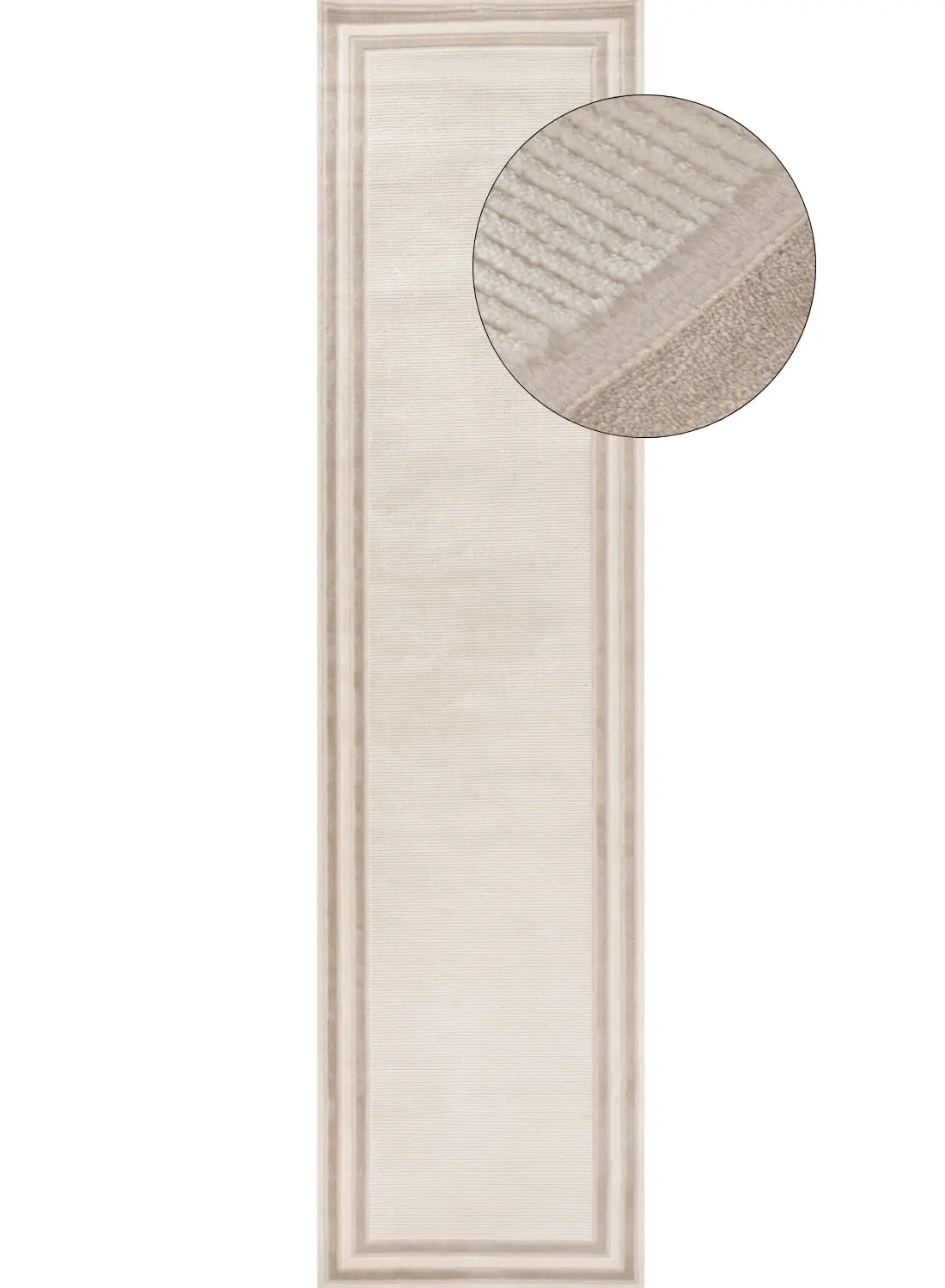 Carmel Cream-Beige Bordered Rug | 6060 - Image 10
