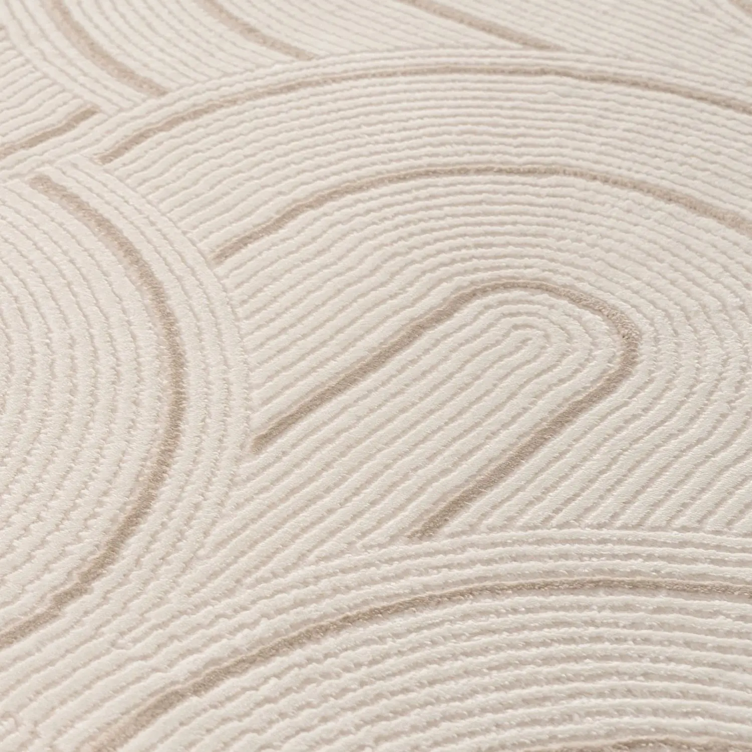 Carmel Cream-Beige Geometric Rug | 6070 - Image 2