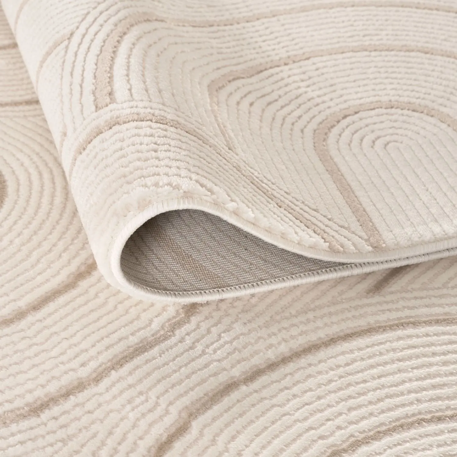 Carmel Cream-Beige Geometric Rug | 6070 - Image 3