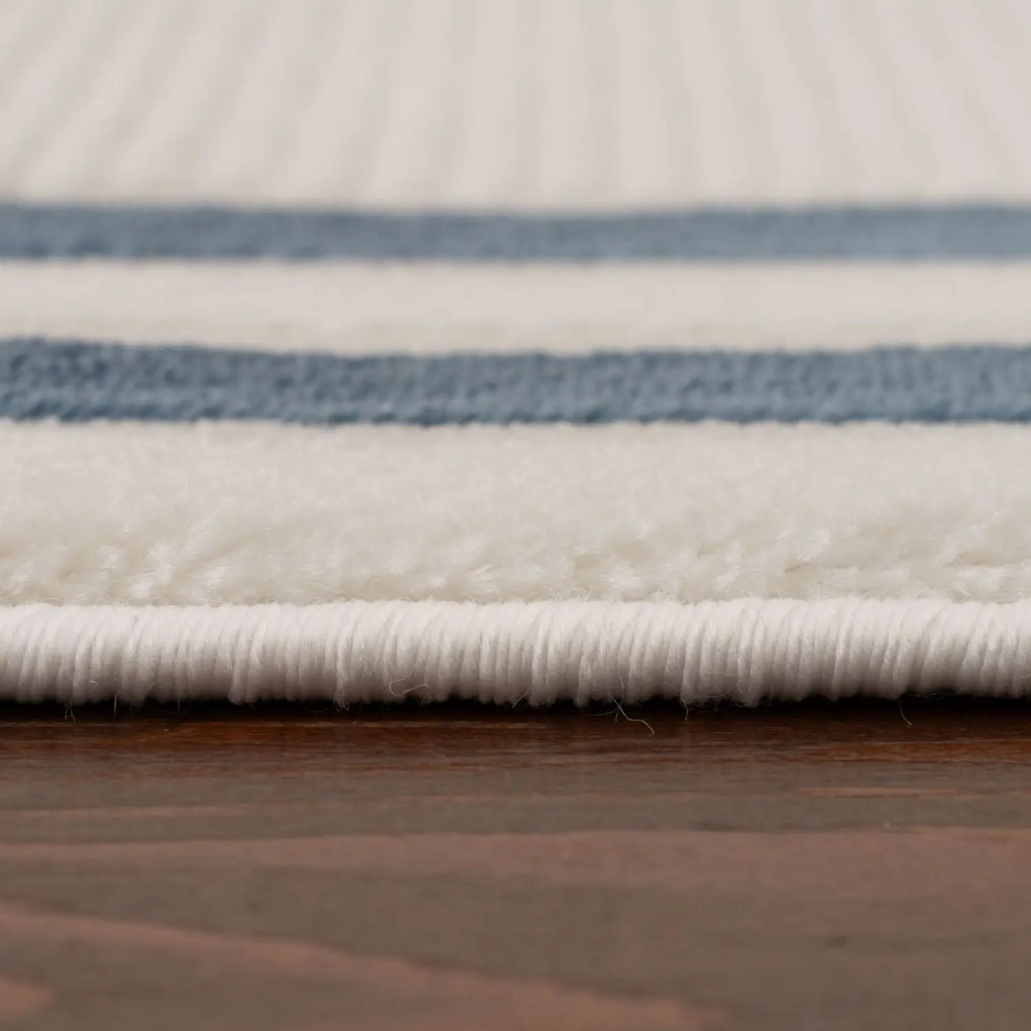 Carmel Cream-Blue Bordered Rug | 6060 - Image 5