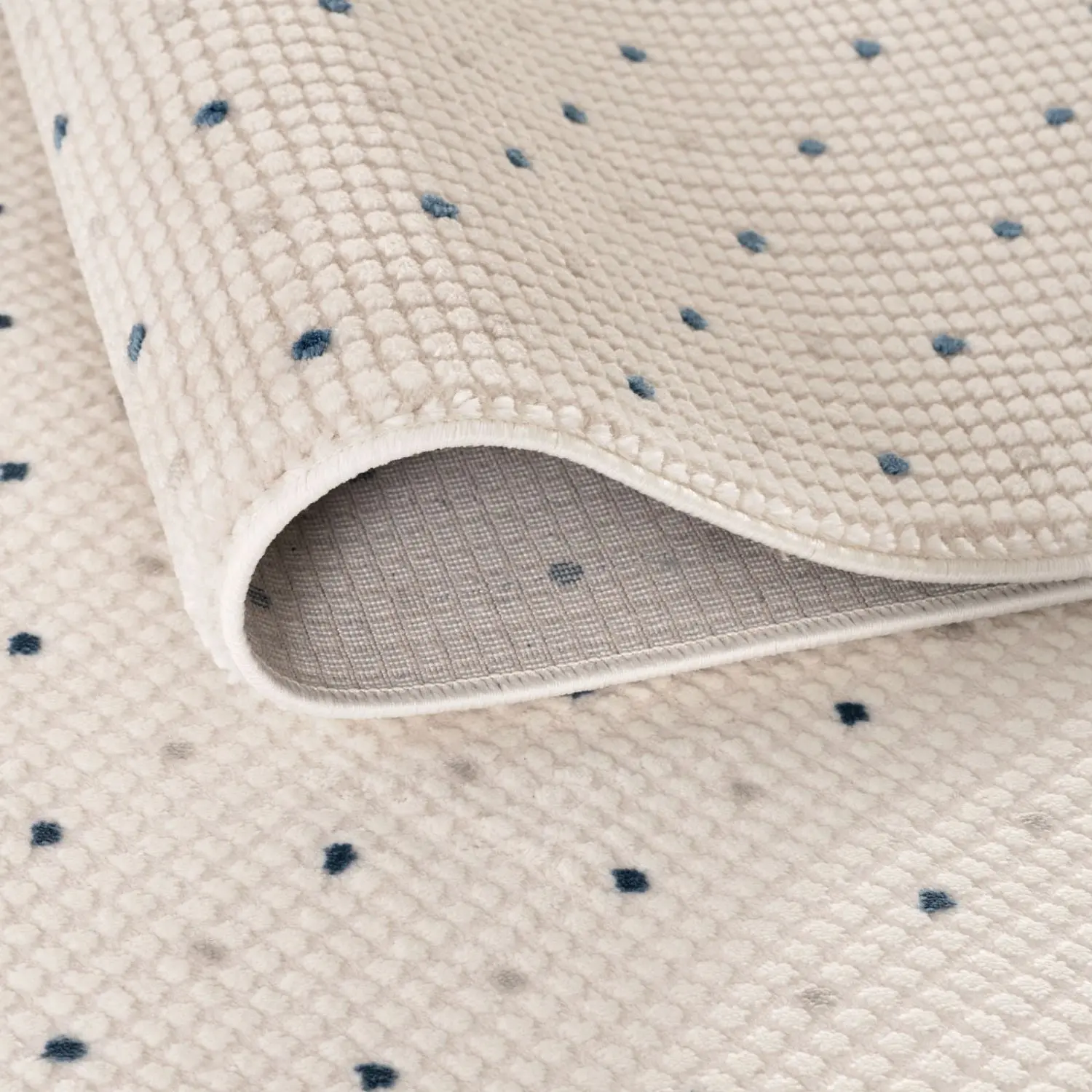Carmel Cream-Blue Dots Rug | 6080 - Image 3