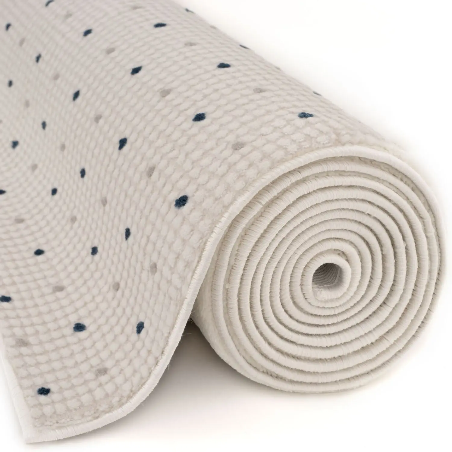 Carmel Cream-Blue Dots Rug | 6080 - Image 5