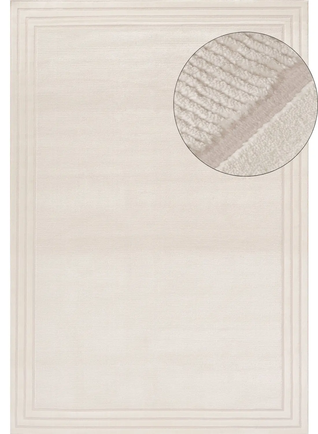 Carmel Cream Bordered Rug | 6060