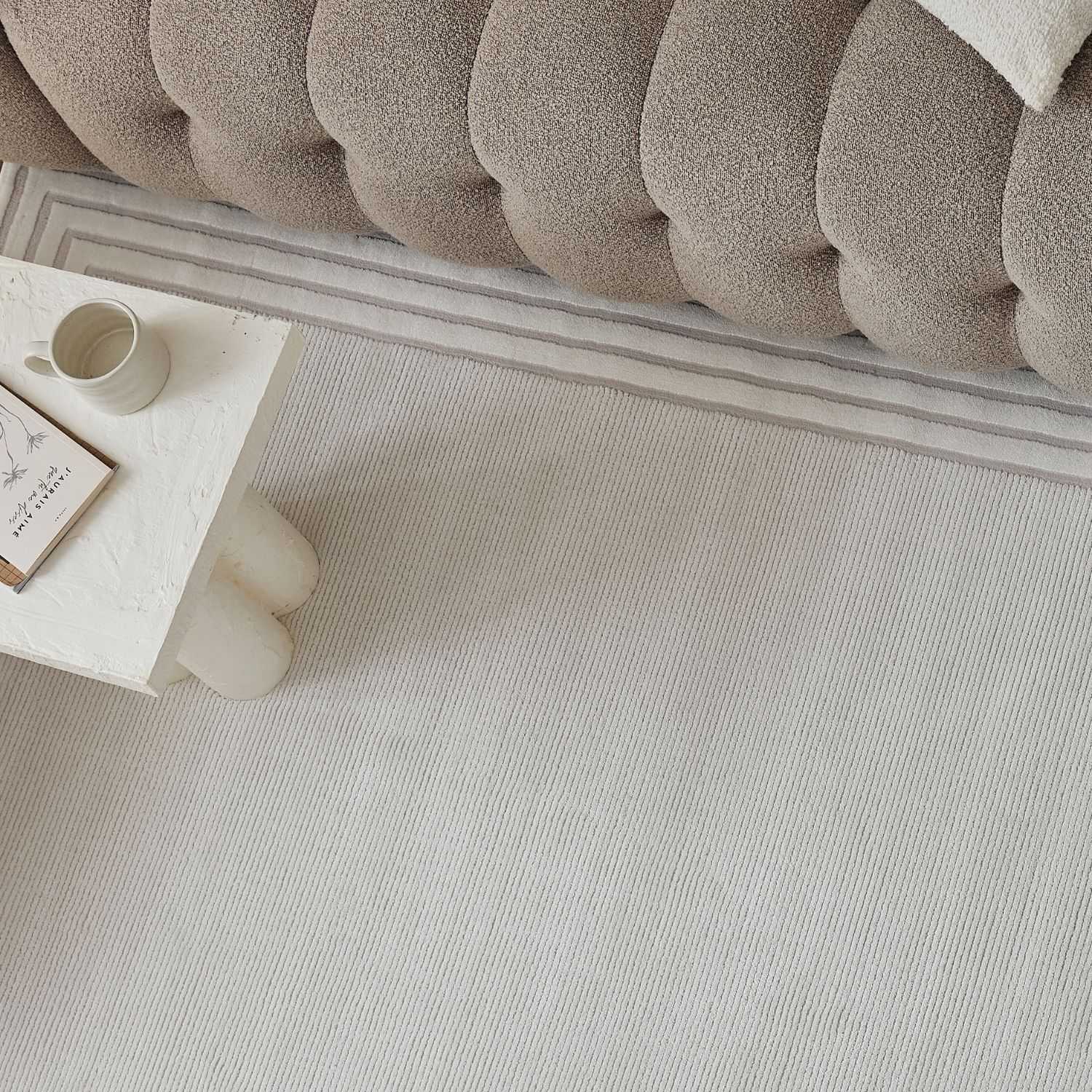 Carmel Cream Bordered Rug | 6060 - Image 6