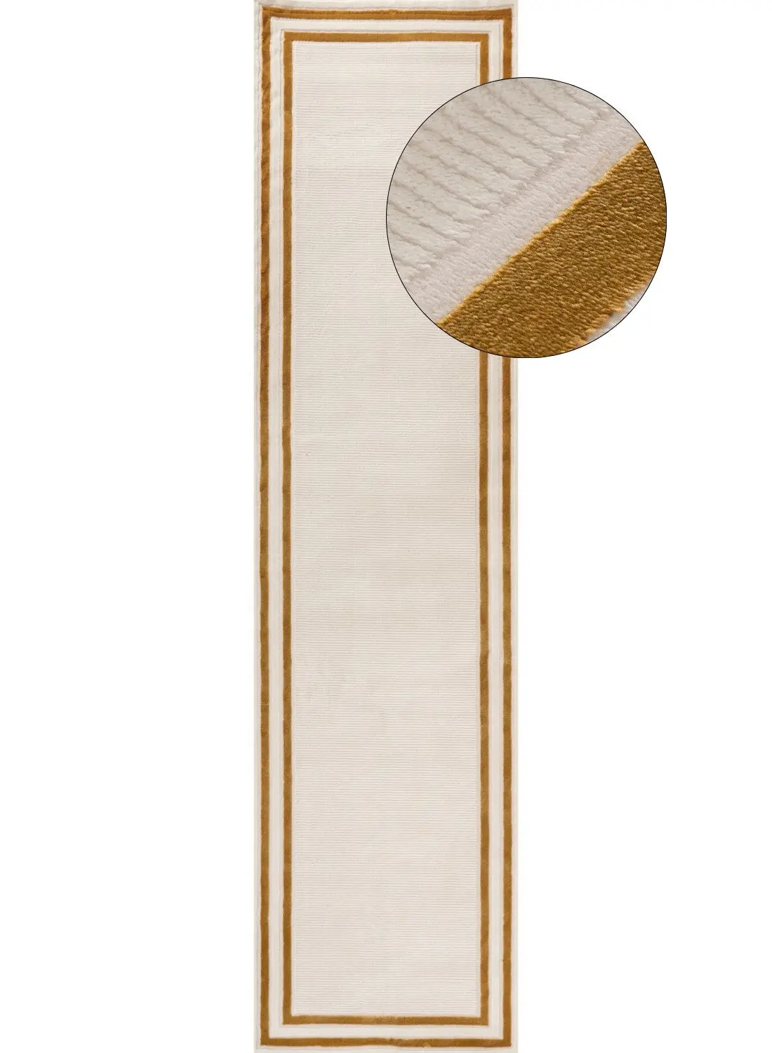 Carmel Cream-Gold Bordered Rug | 6060 - Image 10