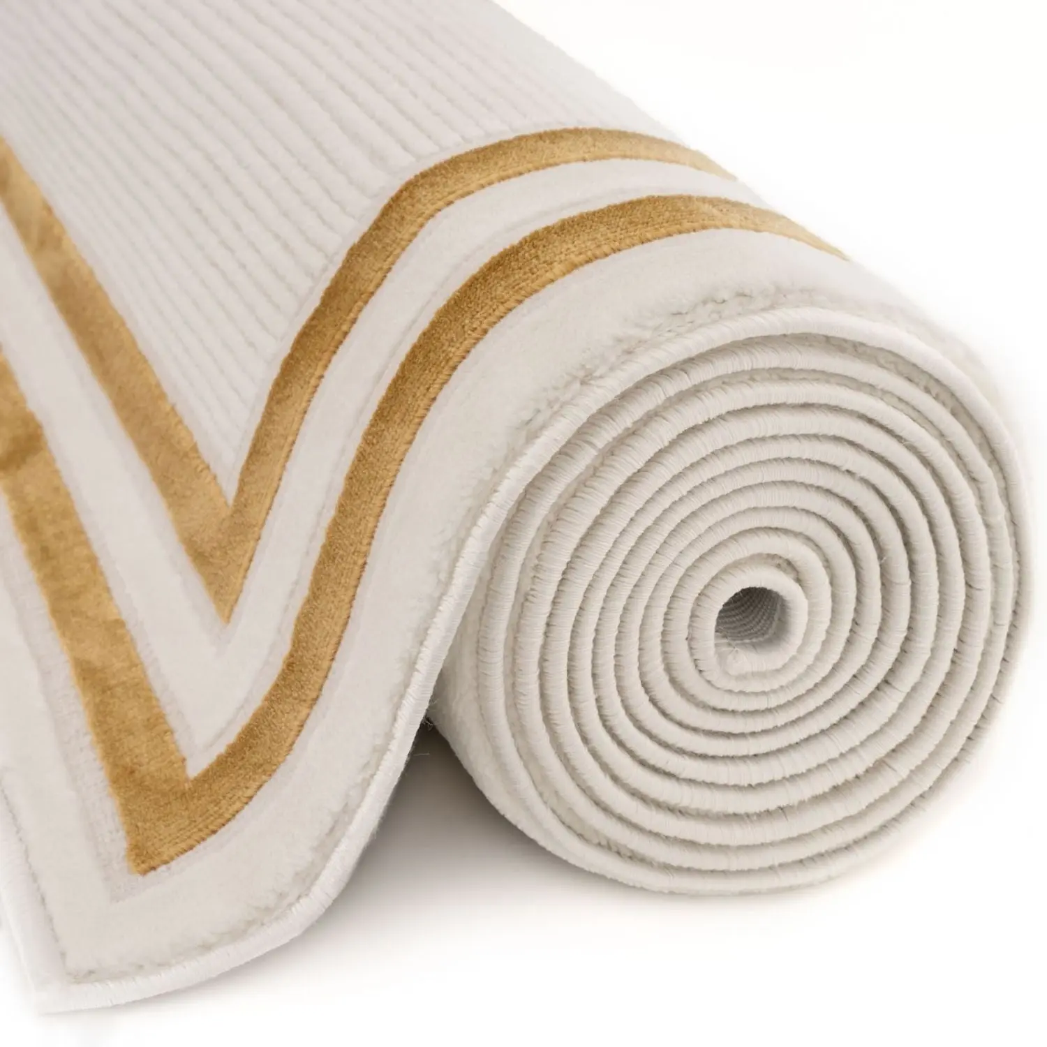 Carmel Cream-Gold Bordered Rug | 6060 - Image 5