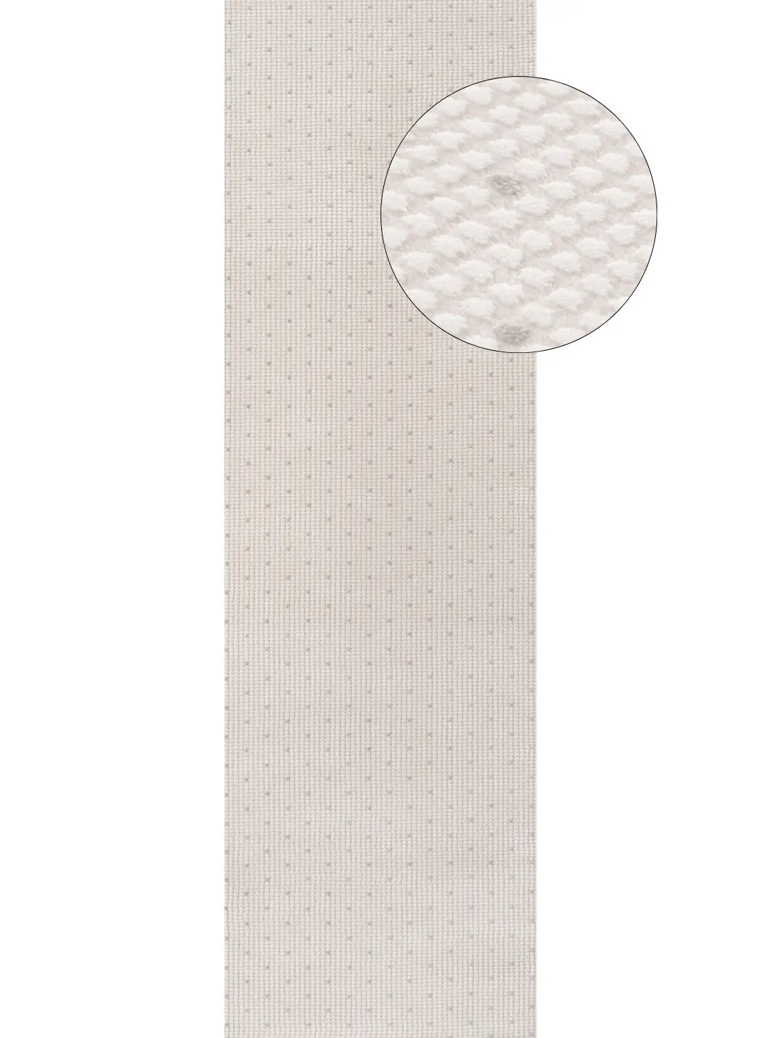 Carmel Cream-Grey Dots Rug | 6080 - Image 8