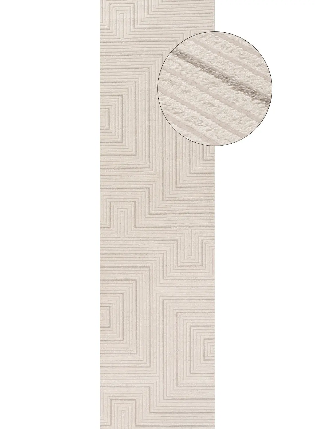 Carmel Cream-Grey Geometric Rug | 6040 - Image 10