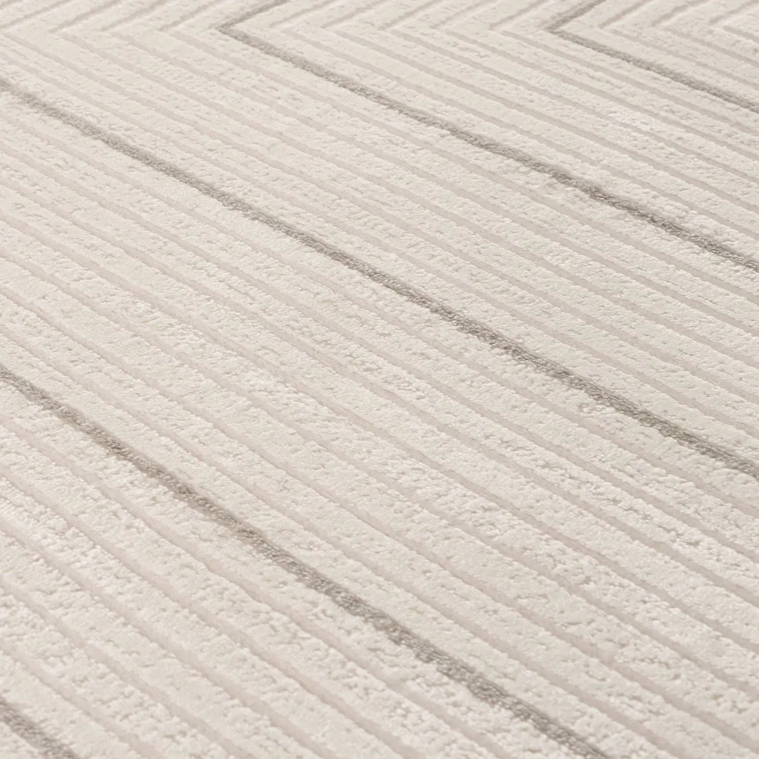 Carmel Cream-Grey Geometric Rug | 6040 - Image 2