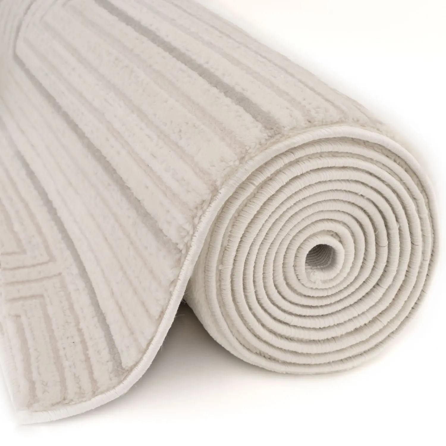 Carmel Cream-Grey Geometric Rug | 6040 - Image 5