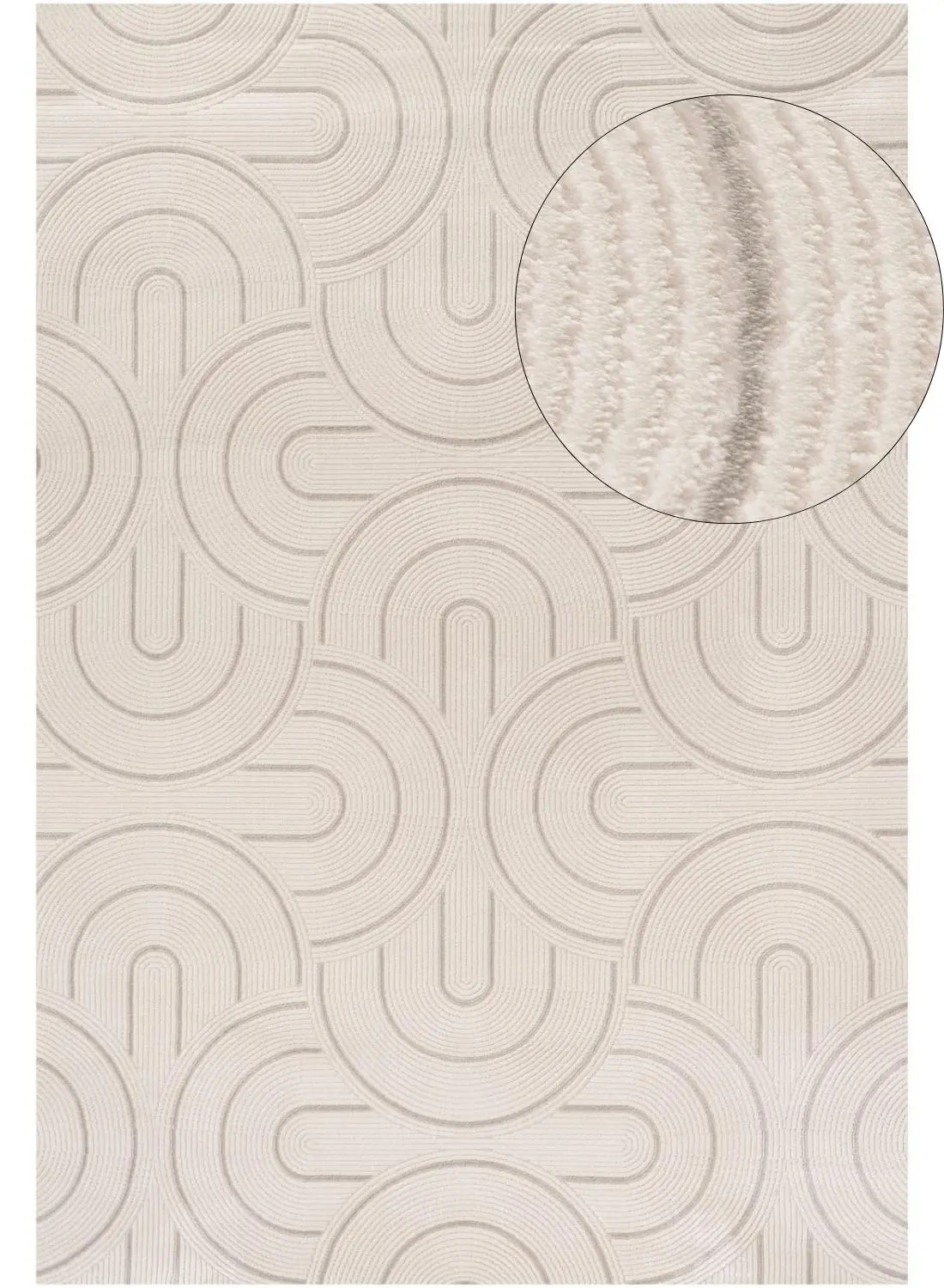 Carmel Cream-Grey Geometric Rug | 6070