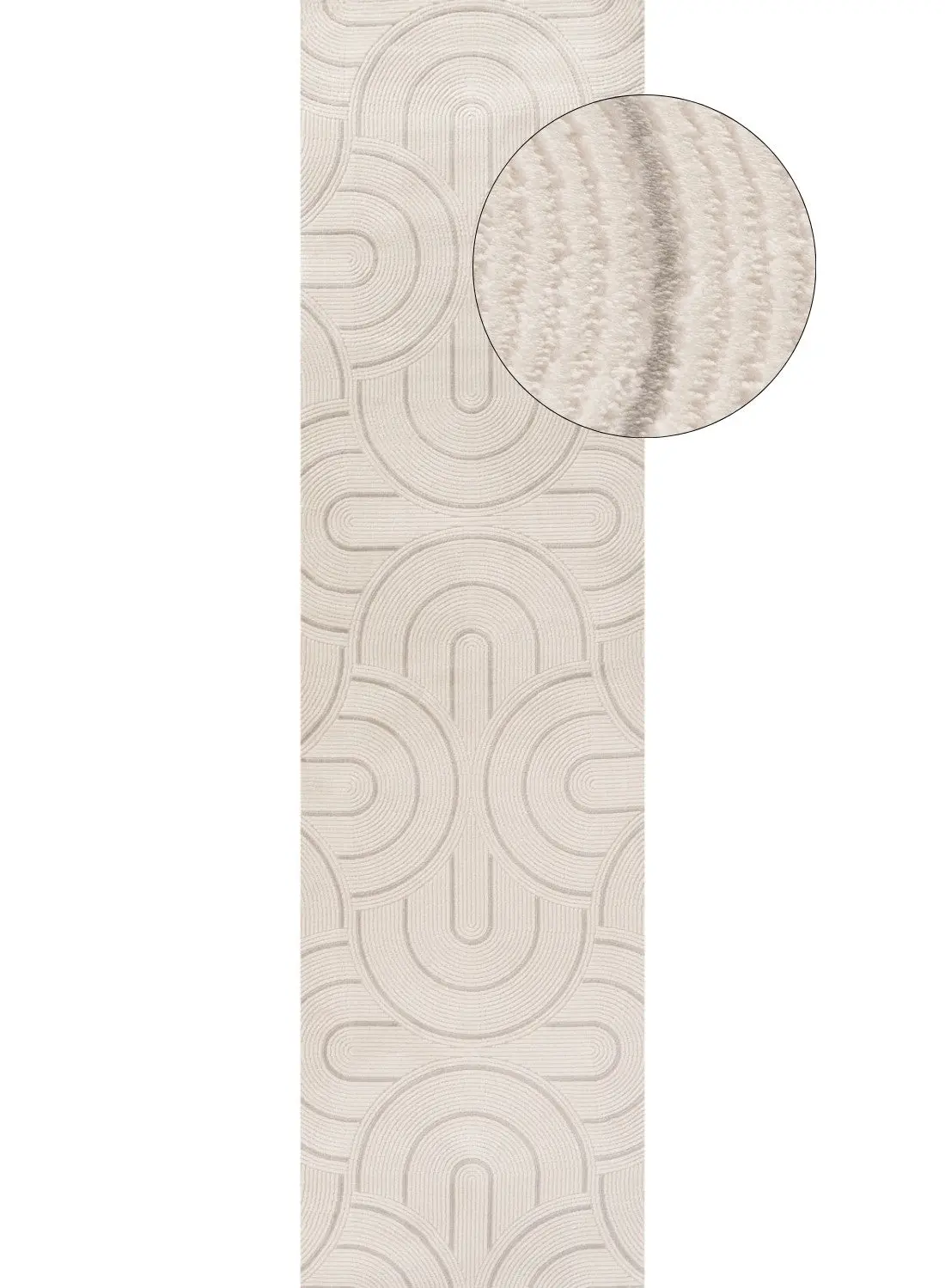 Carmel Cream-Grey Geometric Rug | 6070 - Image 10