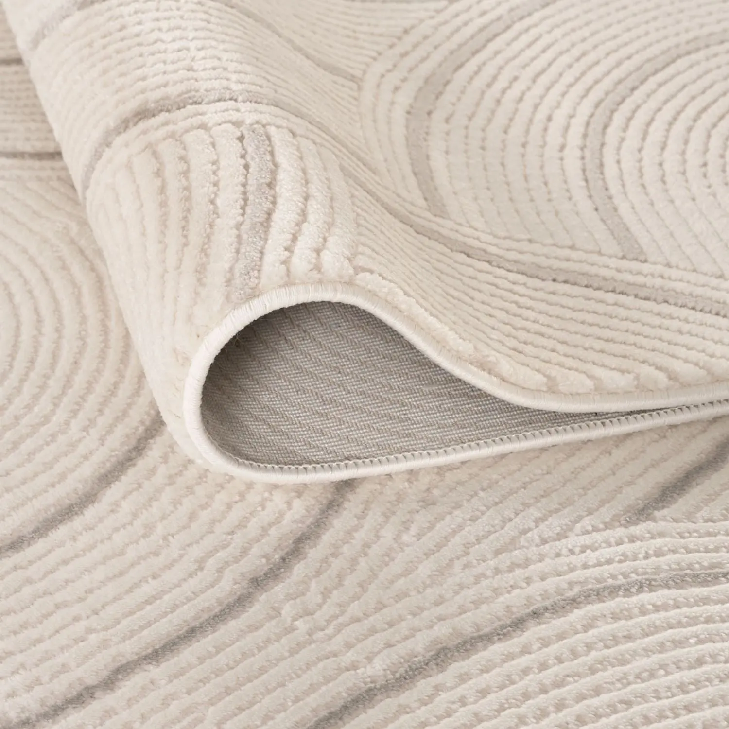 Carmel Cream-Grey Geometric Rug | 6070 - Image 3