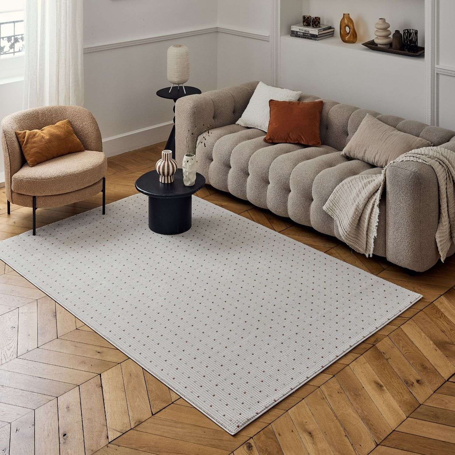 Carmel Cream-Terra Dots Rug | 6080 - Image 7