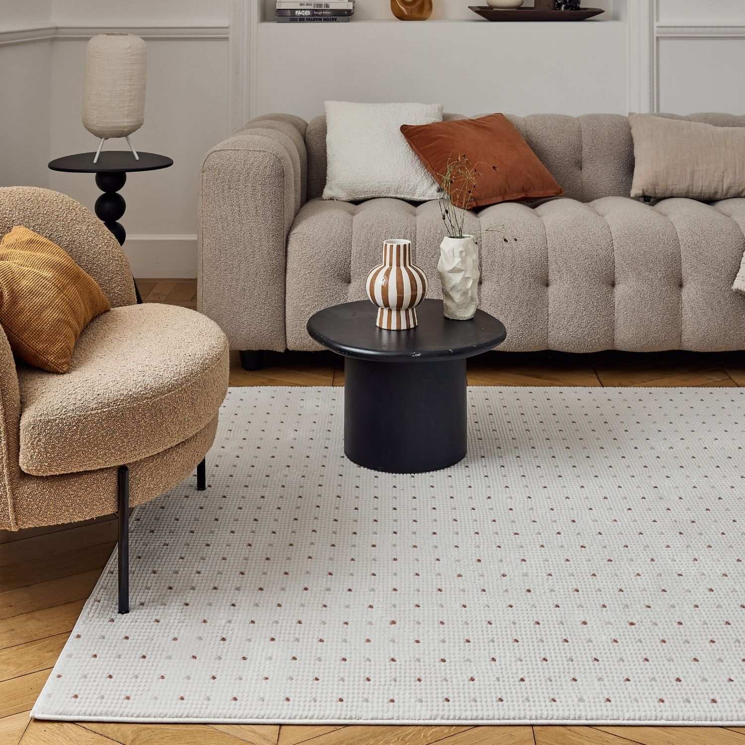 Carmel Cream-Terra Dots Rug | 6080 - Image 9