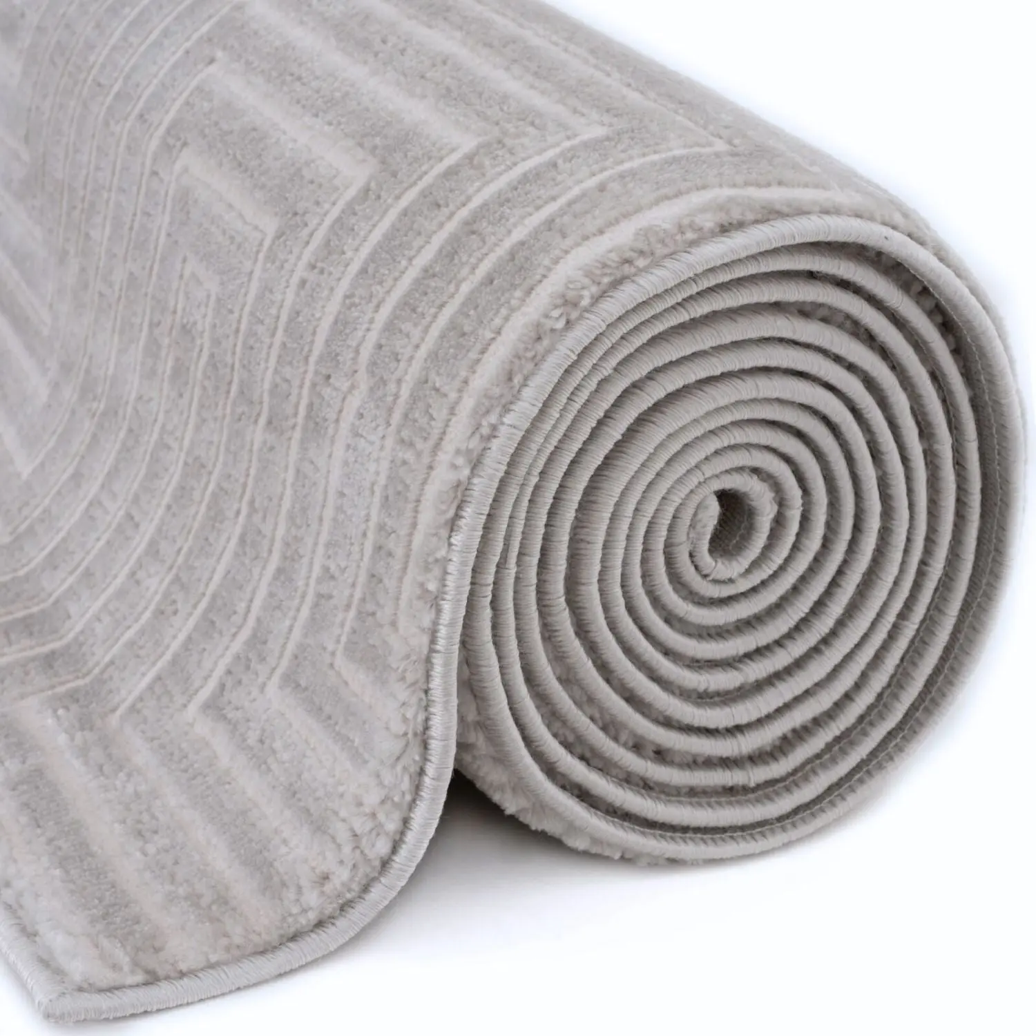 Carmel Grey-Cream Geometric Rug | 6050 - Image 4