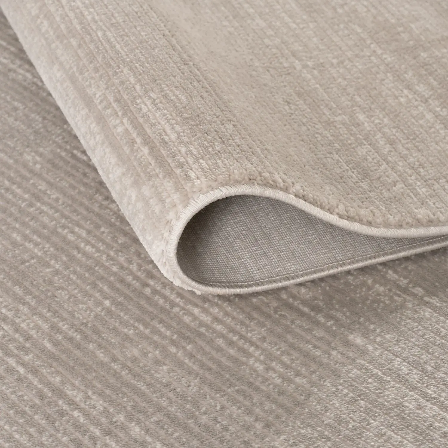 Carmel Grey-Cream Striped Rug | 6020 - Image 3