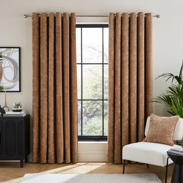 Cashton Chenille Heavyweight Eyelet Curtains - Image 2