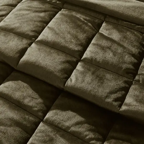 Catherine Lansfield Kingsley Matt Velvet Quilted Bedspread - Image 2