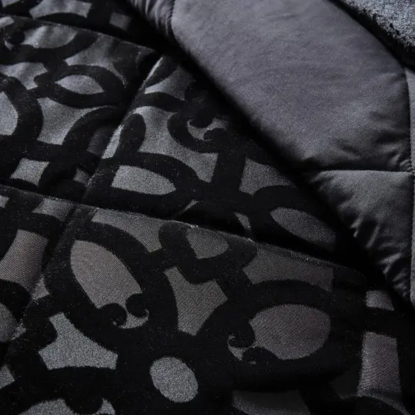 Catherine Lansfield Lattice Cut Velvet Quilted Bedspread - Image 2