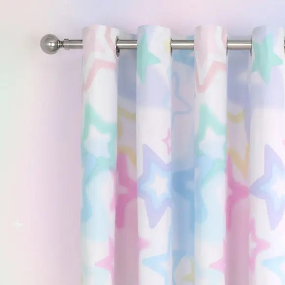 Catherine Lansfield Ombre Stars Eyelet Curtains