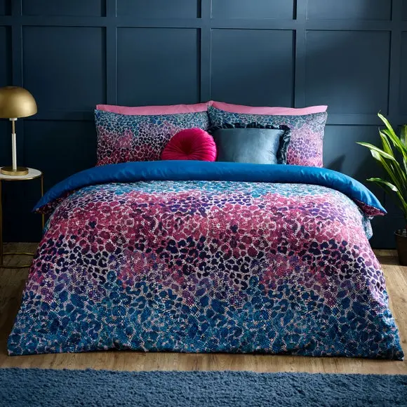Catherine Lansfield Satin Animal Print Duvet Cover & Pillowcase Set