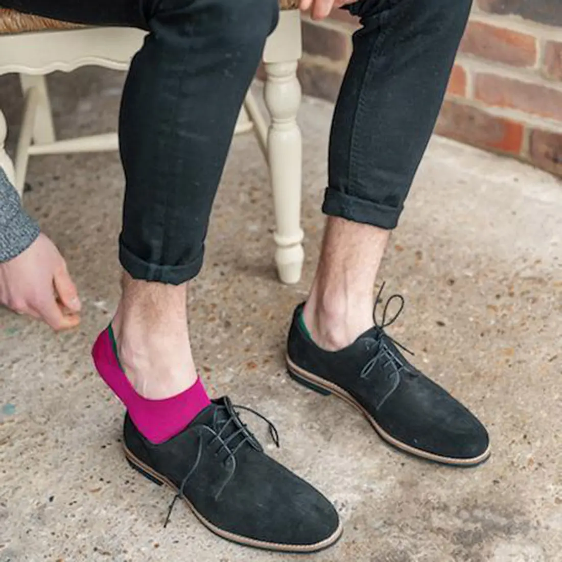 Cerise "No-Show" Bamboo Socks - Image 3