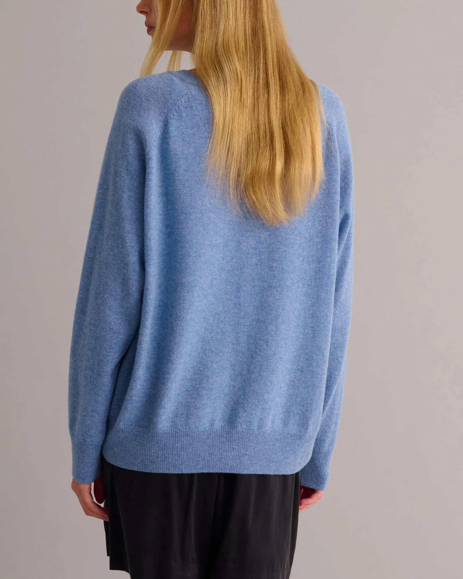 Chambray Blue Cashmere Sweatshirt - Image 6