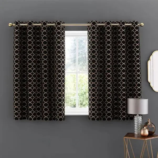 Chenille Ogee Eyelet Curtains - Image 10