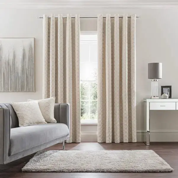Chenille Ogee Eyelet Curtains - Image 12