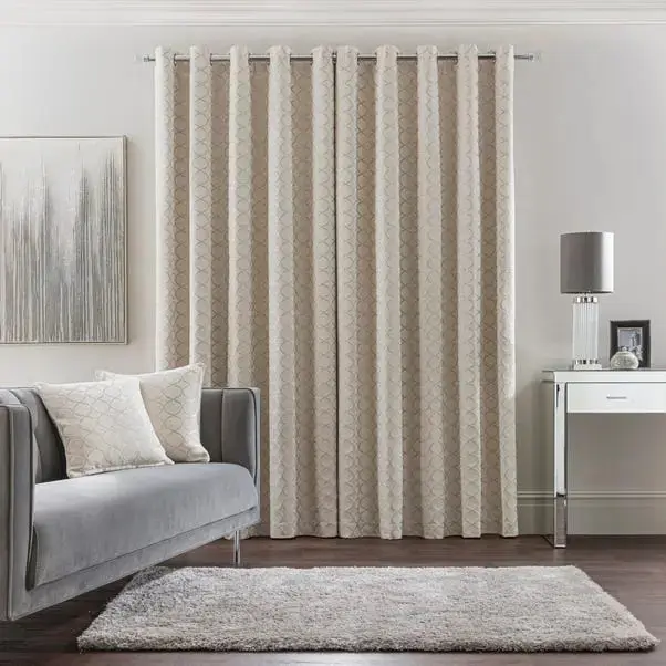 Chenille Ogee Eyelet Curtains - Image 14